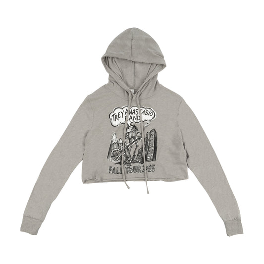 WOMENS TAB FALL TOUR 2025 CROP HOODIE  WALKING CABIN