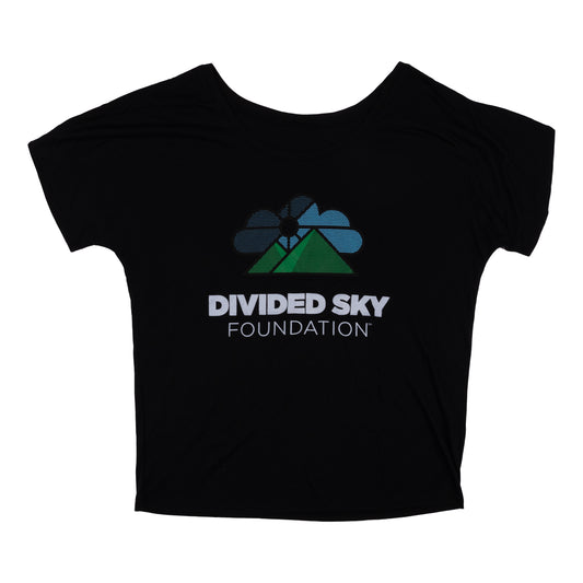 WOMEN'S DIVIDED SKY FOUNDATION SLOUCHY TEE - BLACK