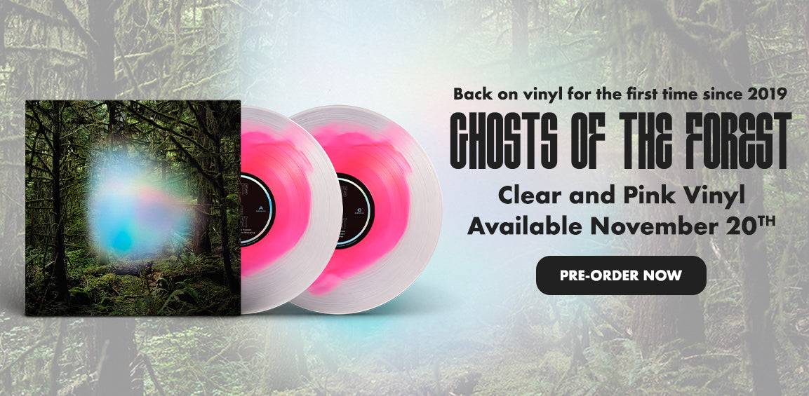 Ghosts Of The Forest Clear & Pink 2-LP Vinyl. Available November 29, 2026. Back on vinyl for the first time since 2019. Pre-Order Now!